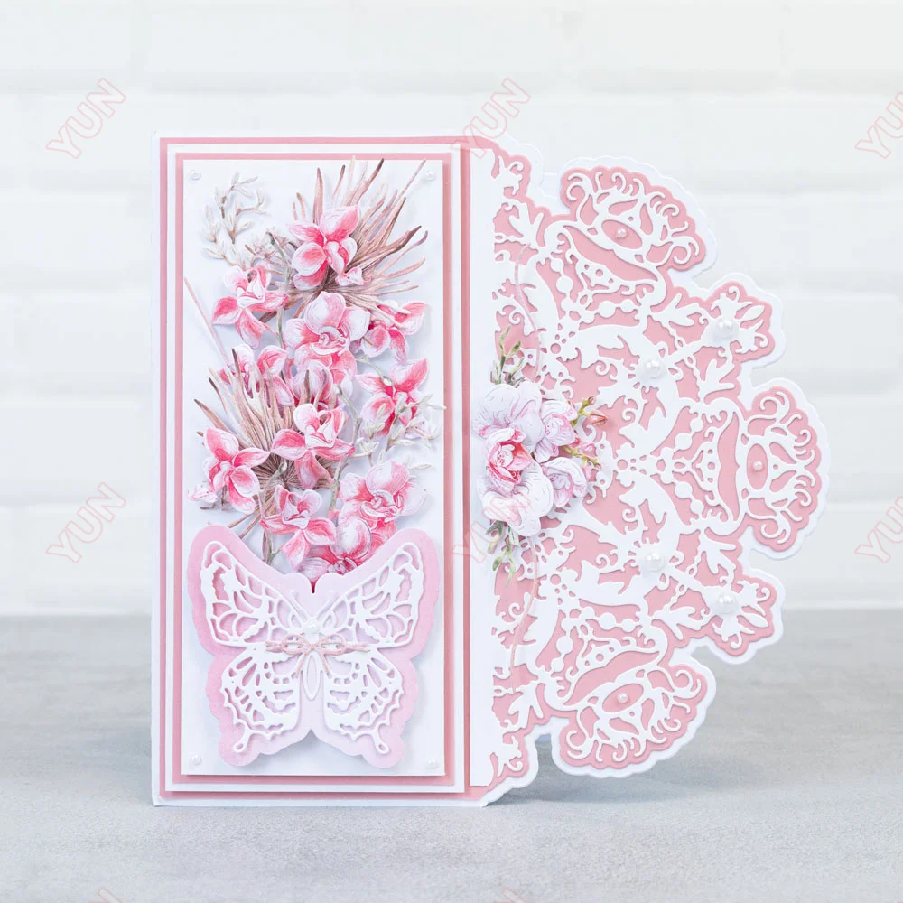 Finishing Touches Angelic Orchids Nested Archway Die Set Metal Cutting Dies Decoration Scrapbook Handmade Mold Embossing