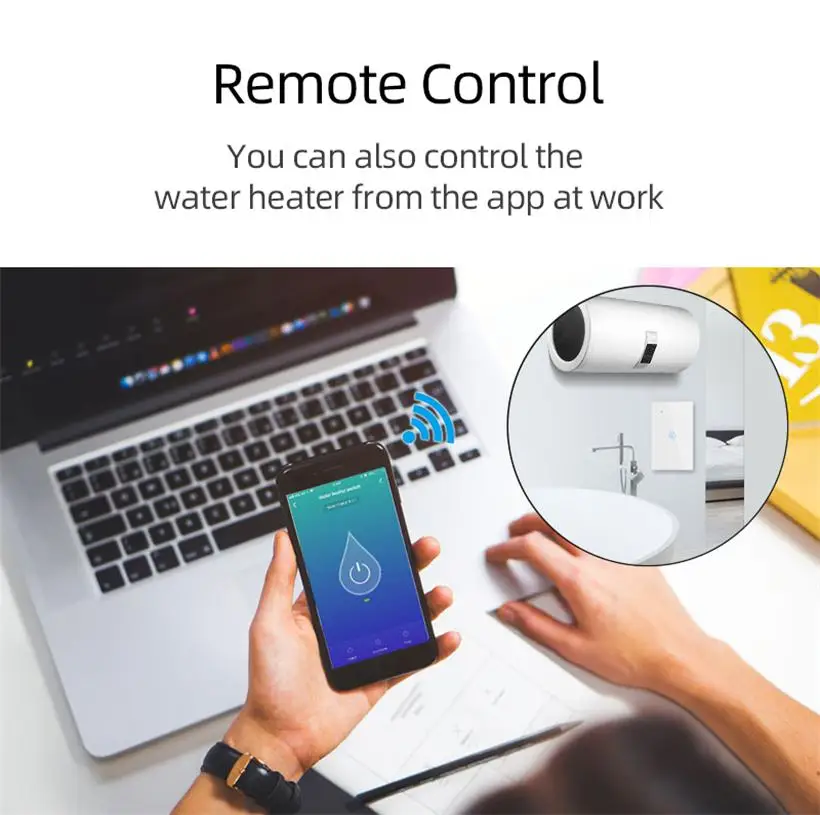 40A Homekit Water Heater Switch Smart Boiler Water Heater WiFi Light Switch Timer Panel Switch High Power Support Alexa Alice