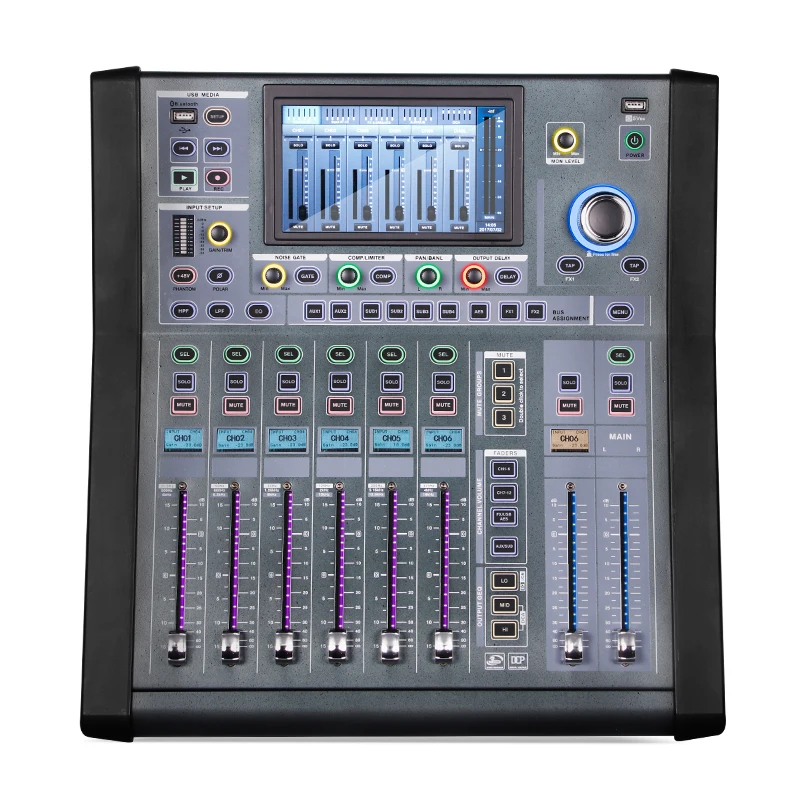 Biner Factory Direct Professional 18 Channel Digital Audio Console DJ Mixing MD16 Audio Mixer Digital