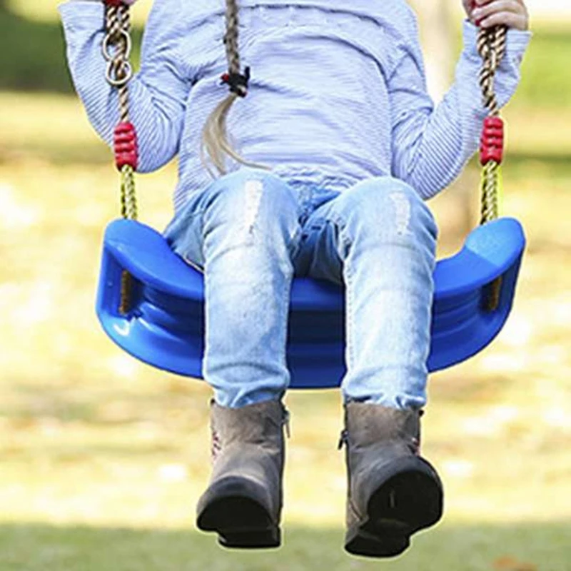 Juego de asiento de columpios de plástico, juguete con cuerda ajustable para jardín, accesorios para patio de juegos, diversión al aire libre, juguetes para niños