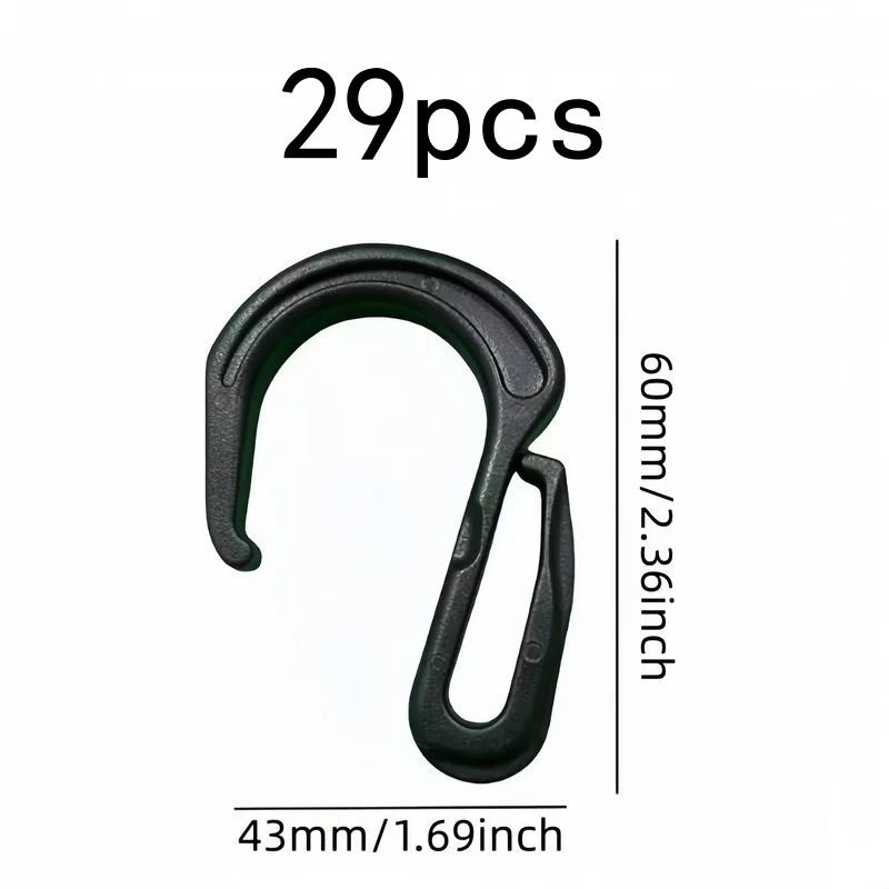 29 pcs Multi-purpose Hooks, Hang Bags and Small Items in Bedroom, Elastic Plastic, Flexible and Reusable