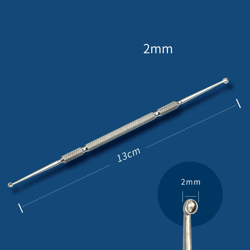 Ophthalmology equipment molluscum curette Medical spatula Double-headed Meibomian gland curette Dermatology wart scraping tool