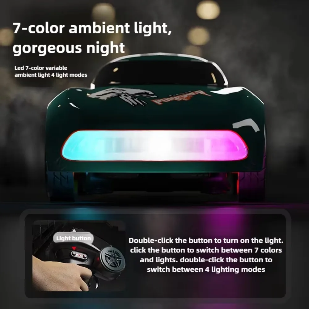 

Gift 2.4G Desktop Racing 1:64 with LED Lights Four-wheel Drive Mini Electric Competitive Game Cars Kids
