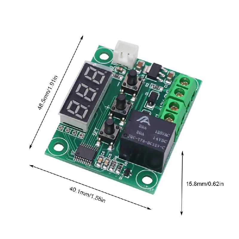 W1209 LED Digital Thermostat Temperature Switch Module with NTC Sensor DC 12V heat cool temp On/Off Controller DIY electronic