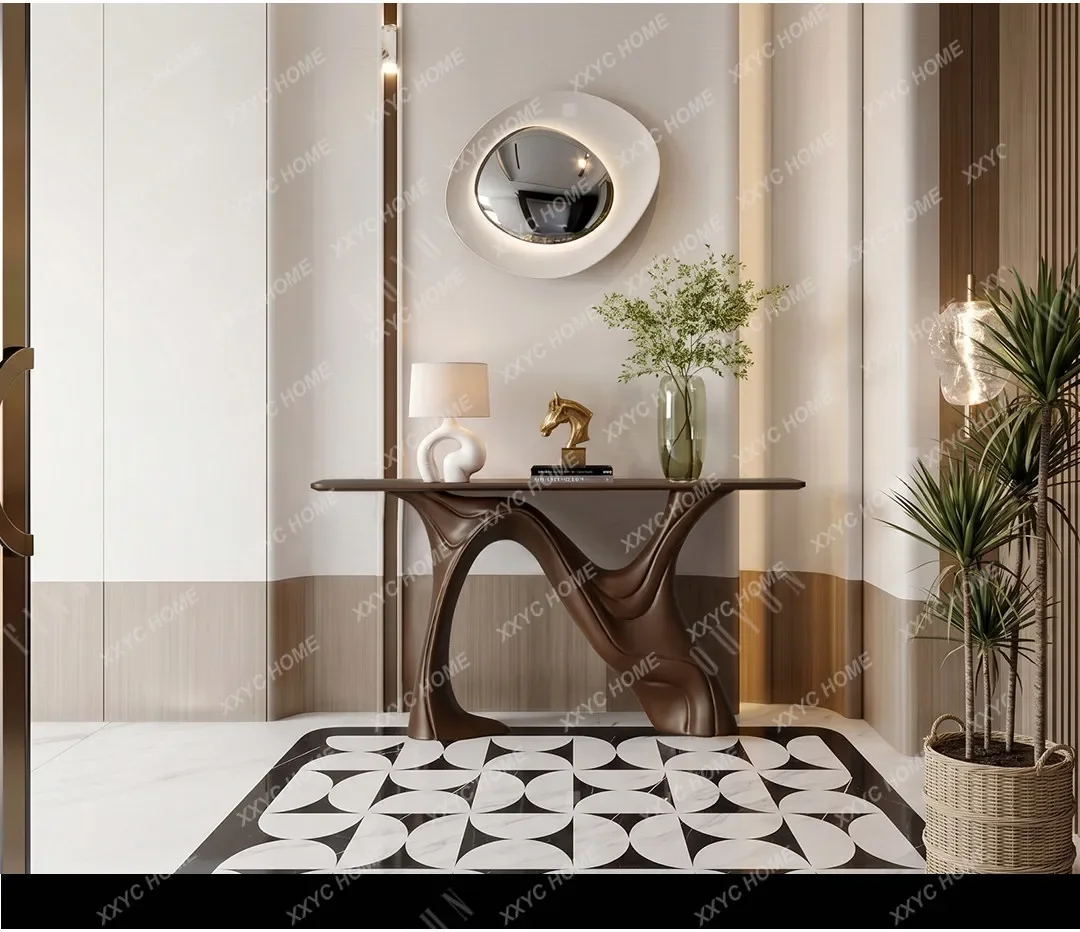 Manifold entrance table, new Chinese light luxury, facing the door against the wall, end view table, a few cases