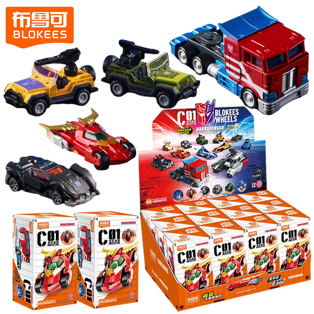 

New Blokees Transformers Blind Box C01 Wheels Series Rodimus Prime Megatron Anime Peripheral Trendy Toys Christmas Gift for Kids