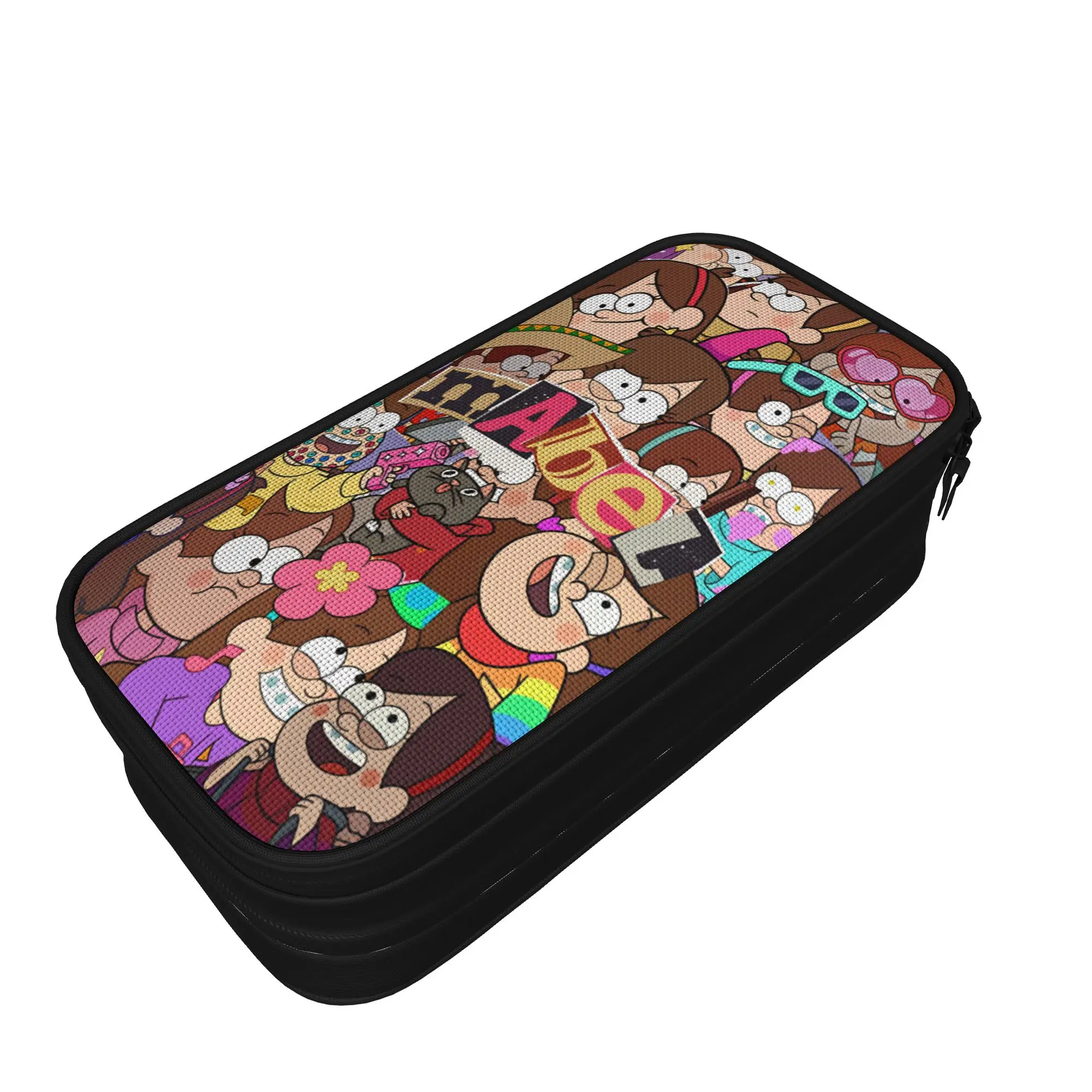 Mabel Pencil Case G-Gravity Falls Back To School Pencil Cases Canvas Kids Fashion Large Capacity Pencil Bag School Supplies