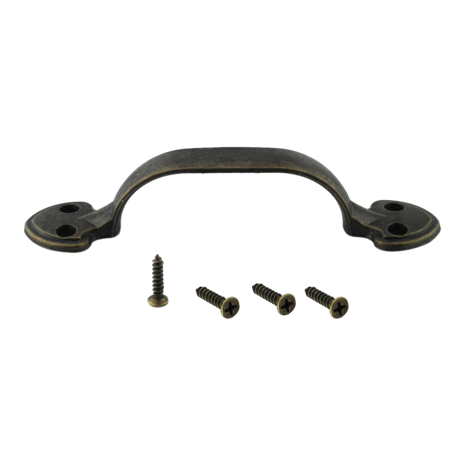 1pc 113*24mm 핸들 w/나사 레트로 당겨 손잡이 골동품 청동 장식 서랍 캐비닛 보석 상자 가슴 간단한 다리 올드 패션