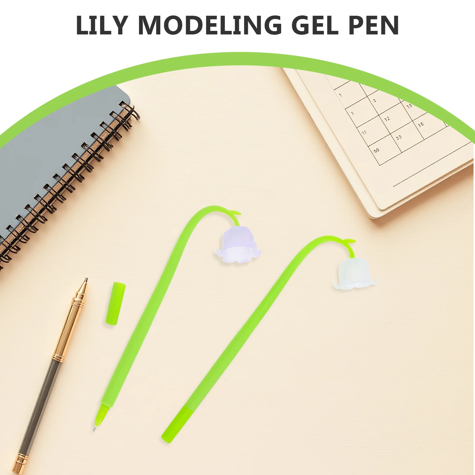 10 قطع من أقلام جل زهرة الزنبق، مجموعة أقلام كتابة سلسة من البلاستيك المريح، هدايا للطلاب، أقلام كتابة لطيفة