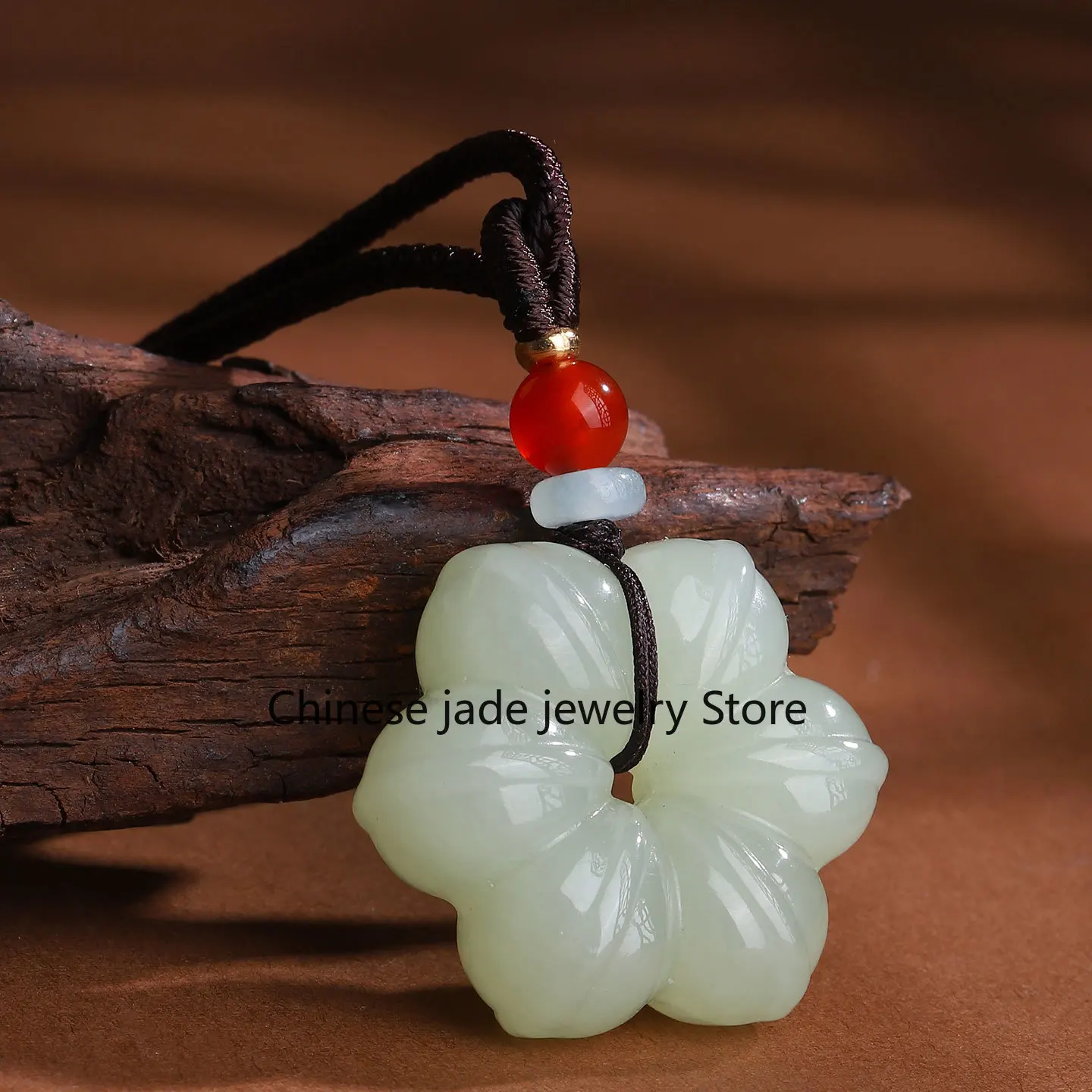 Natural Hetian blooming rich pendant genuine Qinghai material double-sided pendant men's and women's pe