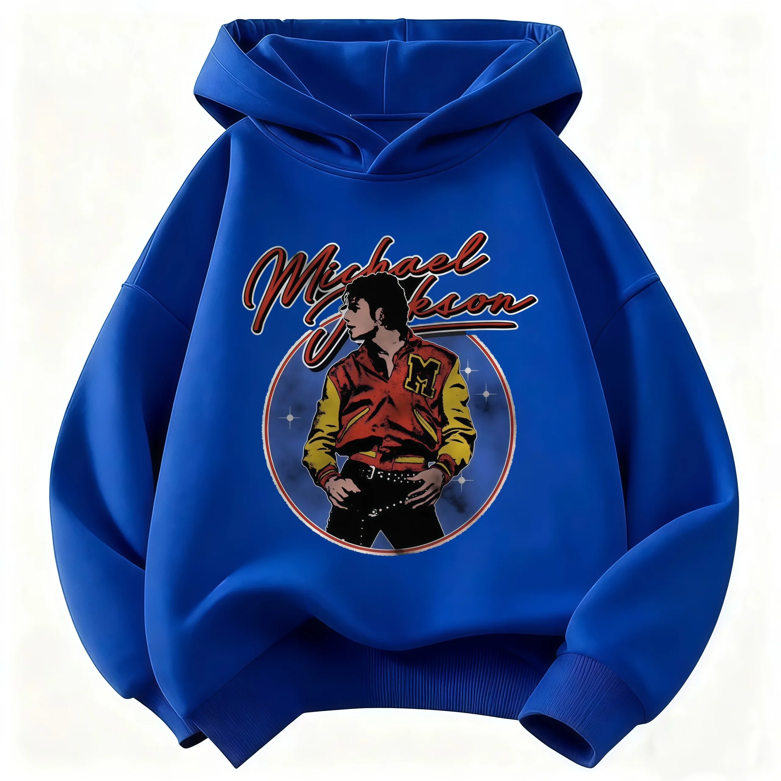 Neuer Kinder-Kapuzenpullover mit Michael-Jackson-Retro-Schriftzug-Druck, Pullover für Jungen und Mädchen, lässiger Vintage-Mode-Hoodie – Detail 16