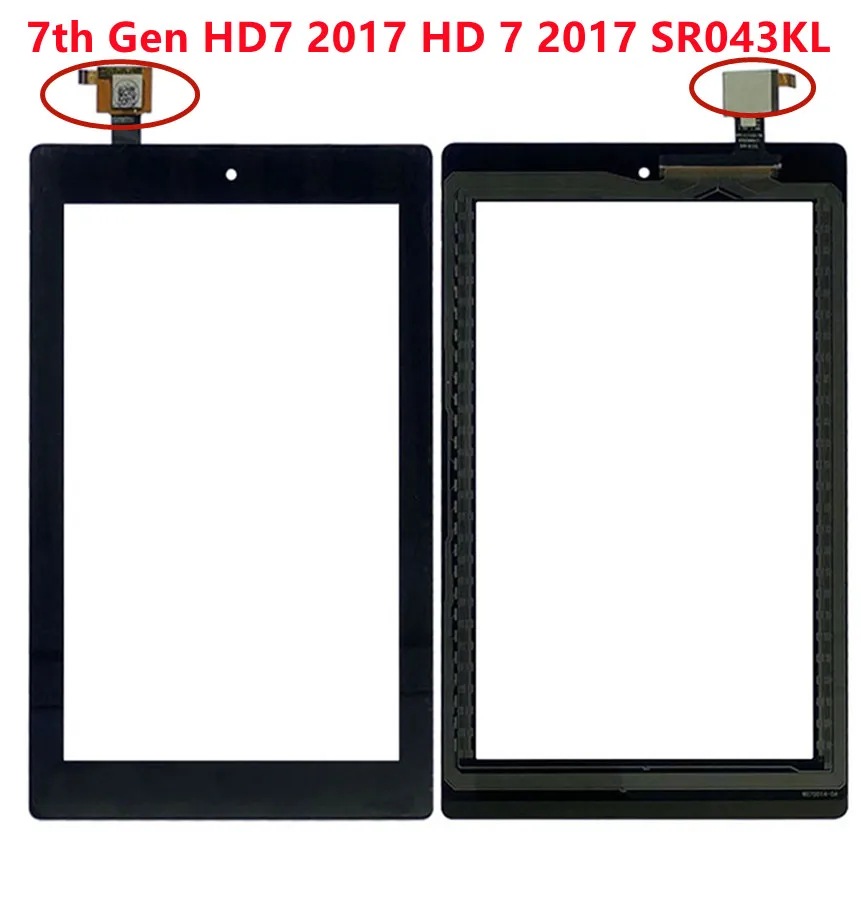 New 7''Touch Screen For Amazon Kindle Fire 7th Gen 2017 SR043KL HD7 HD 7 Touch Screen Digitizer Sensor Panel Replacement