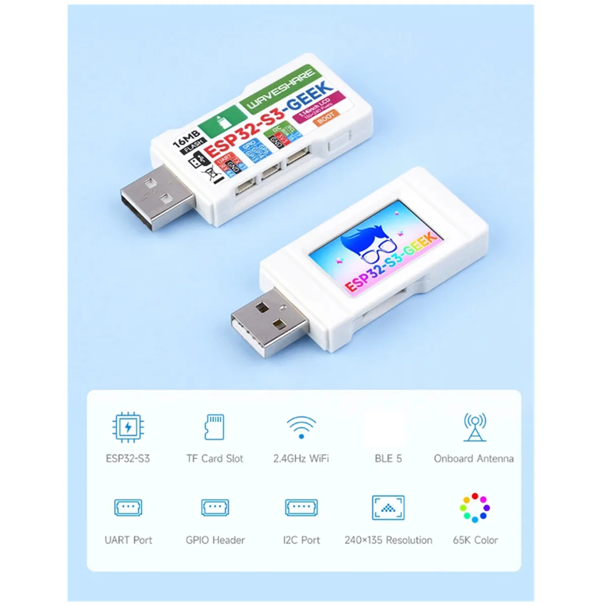 A placa de desenvolvimento T07C-ESP32-S3 é baseada no chip ESP32-S3R2 e suporta módulo WiFi/Bluetooth com LCD colorido de 1,14 polegadas