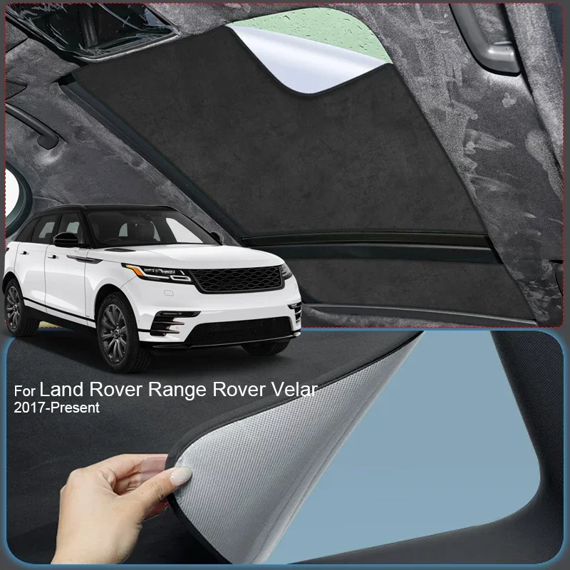 

Автомобильный солнцезащитный экран из замшевой ткани с электростатической адсорбцией для люка LAND ROVER RANGE ROVER VELAR 2017-2026, теплоизоляционный, для верхнего окна