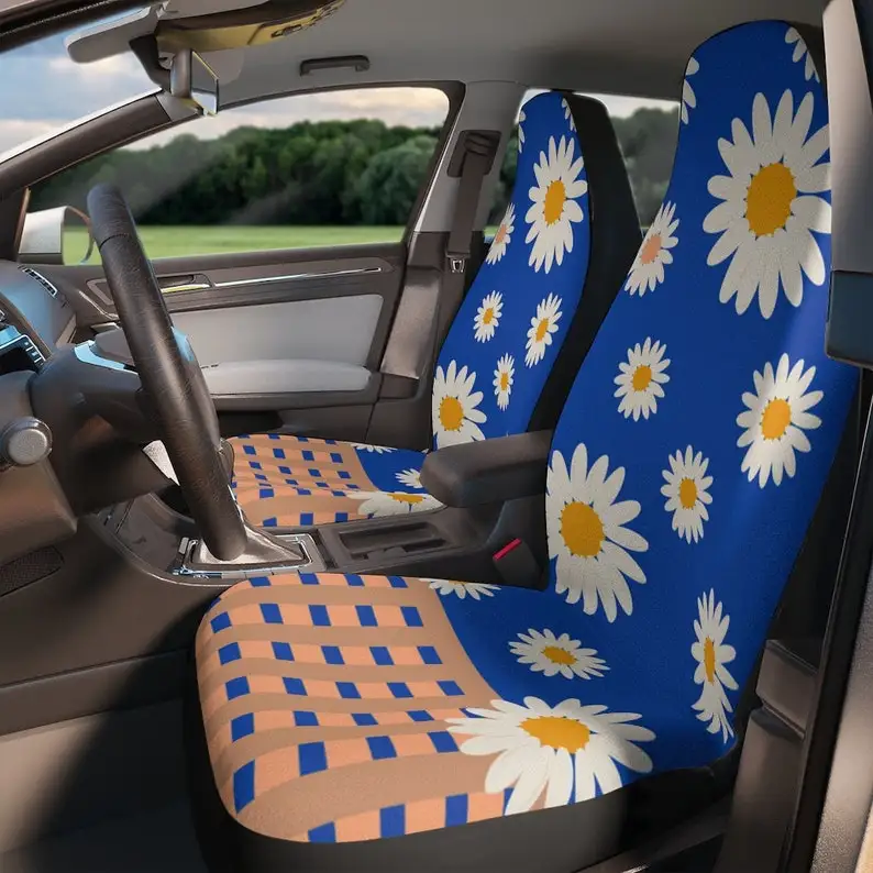 

Daisy Car Seat Covers for Car and SUV Bucket Seats, Set of Two