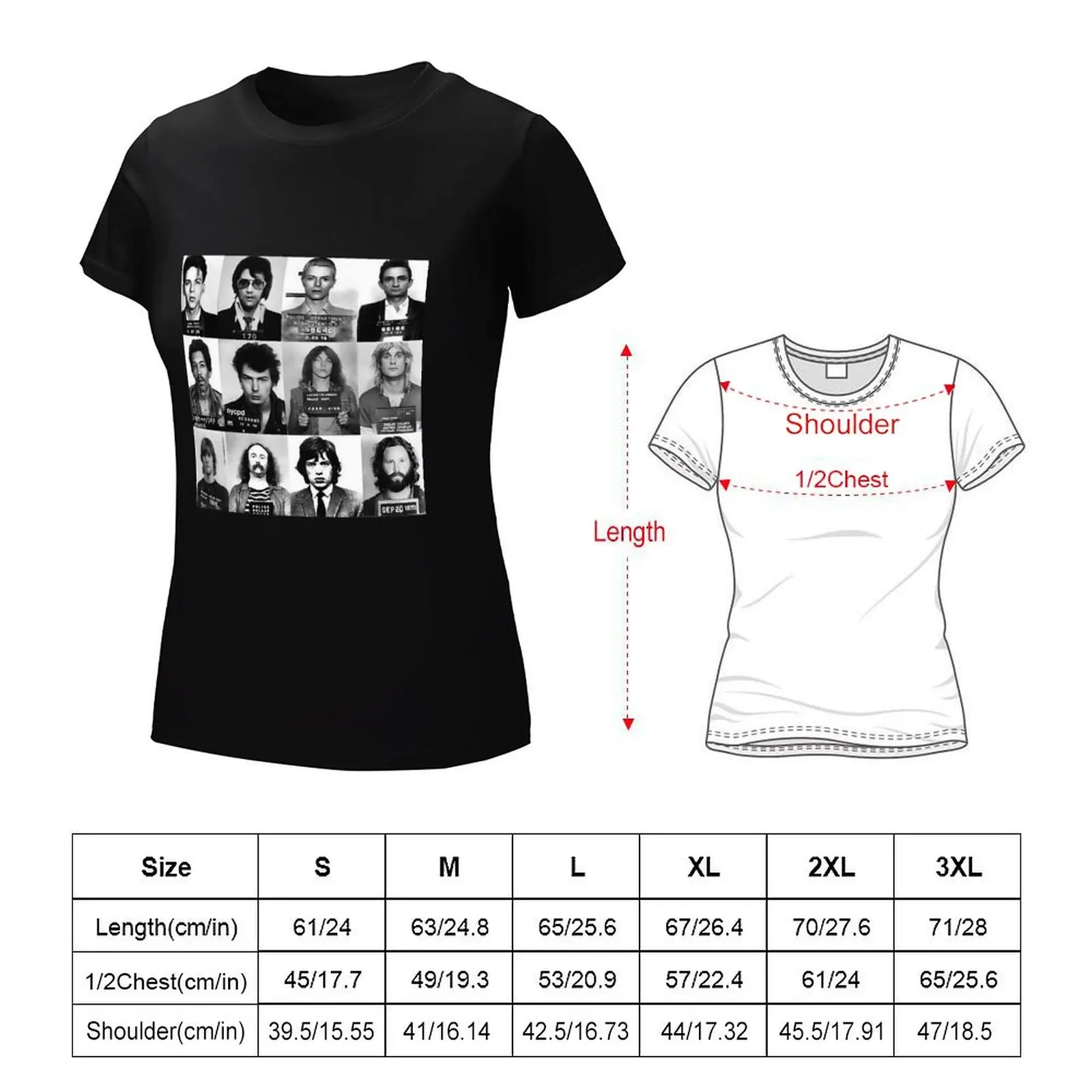 Mugshot T-Shirt lady clothes Short sleeve tee Women's tops