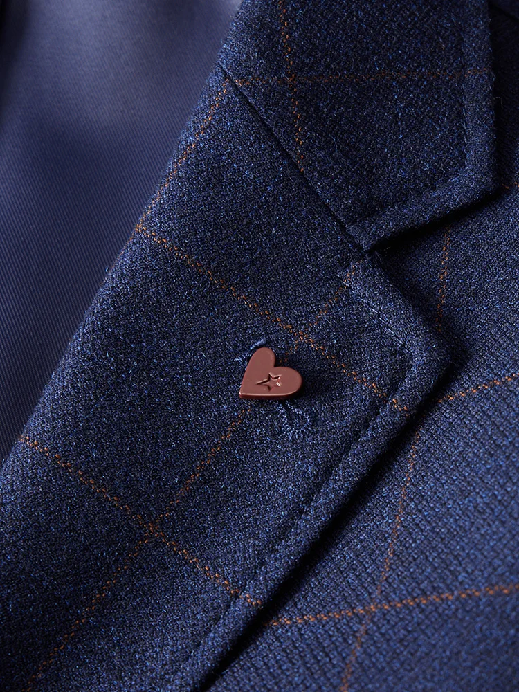 

Классический джентльменский клетчатый приталенный повседневный мужской костюм, пальто, осенний новый Sle Busin, повседневный полиэстер, вискозное волокно, два пуговица, D...