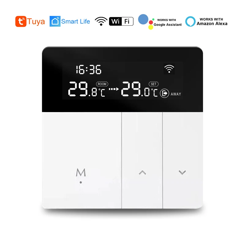 Tuya – Thermostat intelligent Wifi, contrôle par application, régulateur de température, chauffage électrique au sol, 3a, raccordement de chaudière