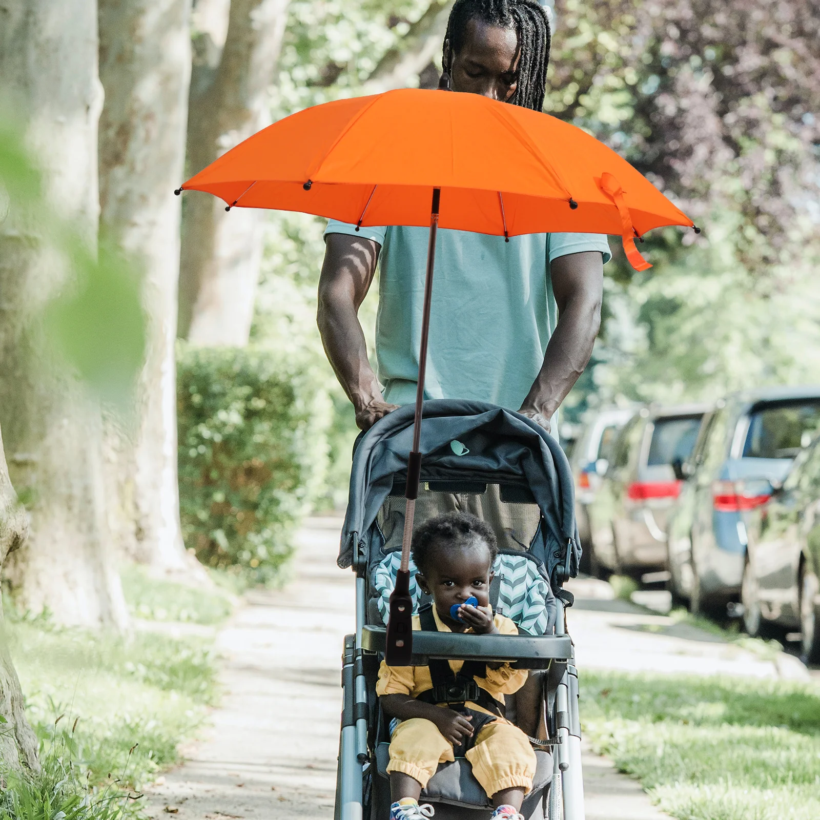 

1pcs Adjustable Umbrella Holder Uv Protection Rain Sun Parasol For Stroller Pram Pushchair Wheelchair Bicycle Durable Large
