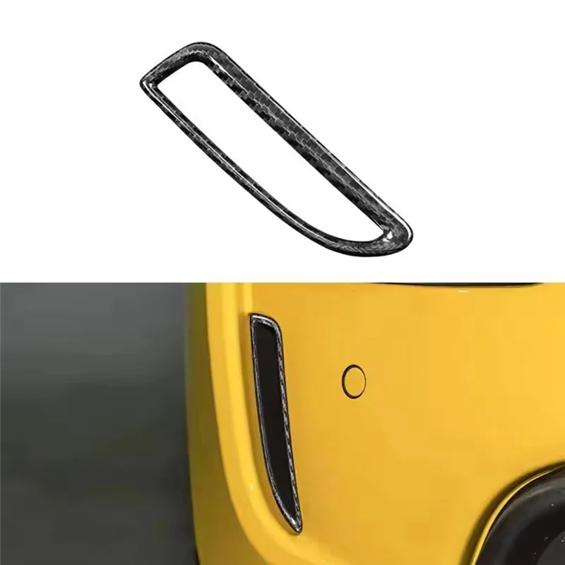 

Real Carbon Fiber Car Accessories Rear Fog Lamp Frame Trim-Small Decoration Protection For Fiat 595 2016+-ABQF