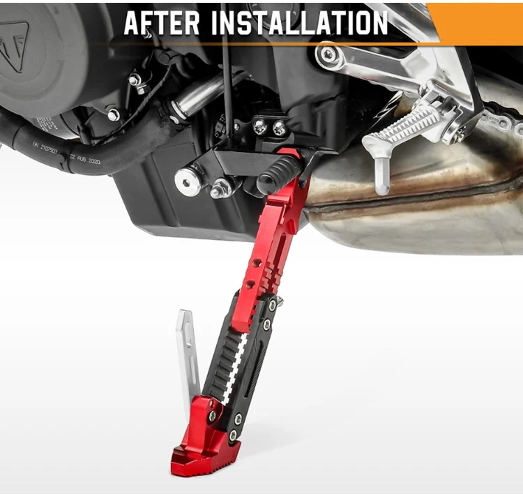 18-24 CM Universeller Motorrad-Seitenständer Verstellbarer Parkständer Halterung Seitenstütze für Dirt Bike Motorrad Zubehör – Detail 9