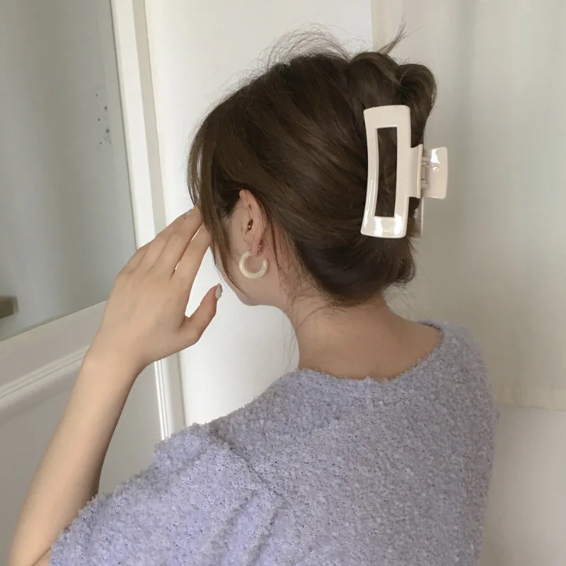 2026 Neue Elegante Hohle Haarklammer für Frauen, Kunststoff-Haarklammer, Vintage-Haarspangen, Haarband, Haarnadel, Haarkrabbe, Haaraccessoires – Detail 3
