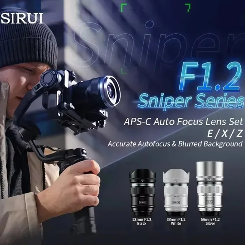 SIRUI Sniper Series 16mm 23mm 33mm 56mm 75mm APS-C Auto Focus Prime Lens for Fuji X XF Mount XT3 XT4 XT5 XT50 XS10 XA7 XPRO1 XE1