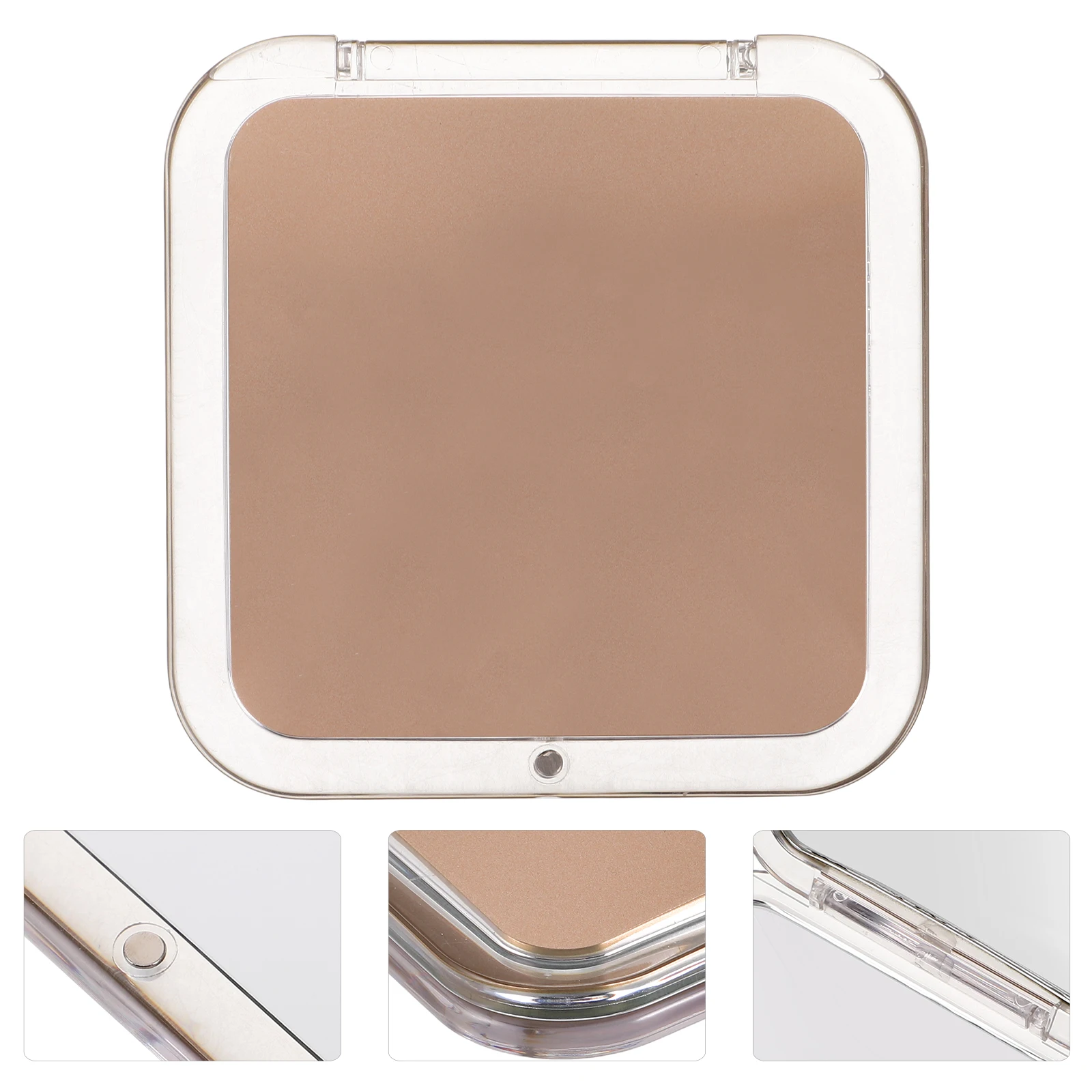 

Compact Mini Square Makeup Mirror Foldable 10x Magnifying Portable Handheld Travel Vanity Mirror for Purse Pocket Use