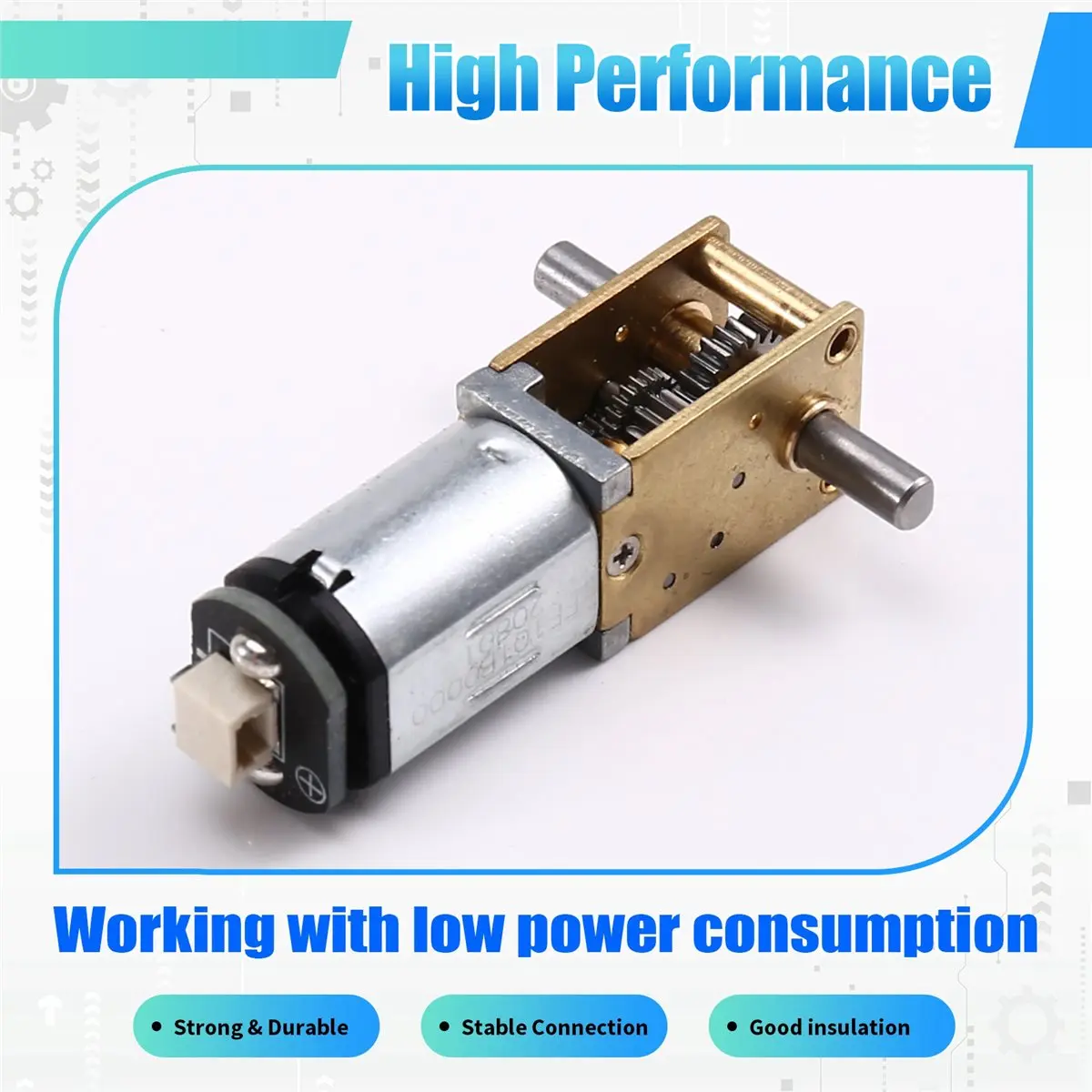 

[VALUE PACK]N20-10D Dual Side Output Shaft Motor-130rpm (1PCS) - LA009 for 3D Printing Model Standard Part