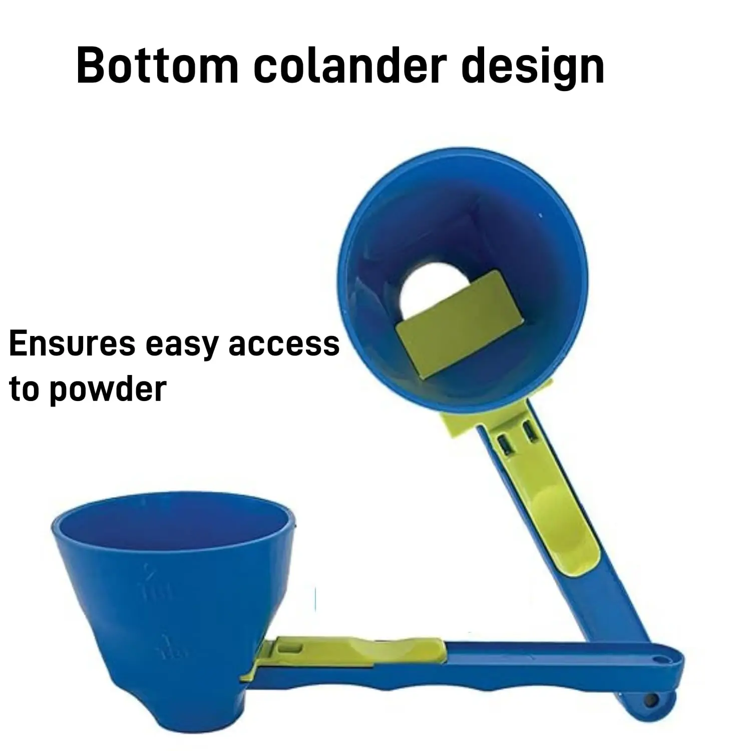 1pc Measuring Spoon Slide Scoop Funnel With Longer Handle Converts to Funnel with Silding Base for Protein Coffee Powder Spoon - view 3