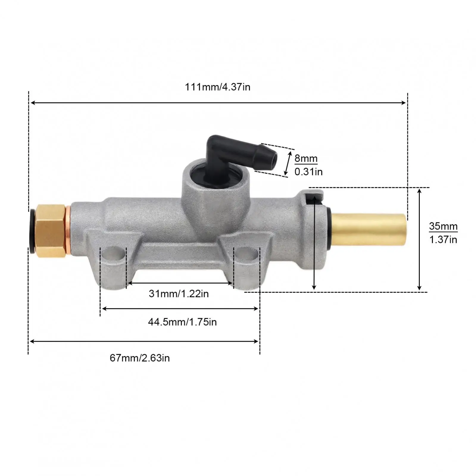 Rear Master Cylinder Brake Assembly Fit for Polaris Sportsman 335 400 500 600 700 800 Scrambler 400 500 Magnum 325 330