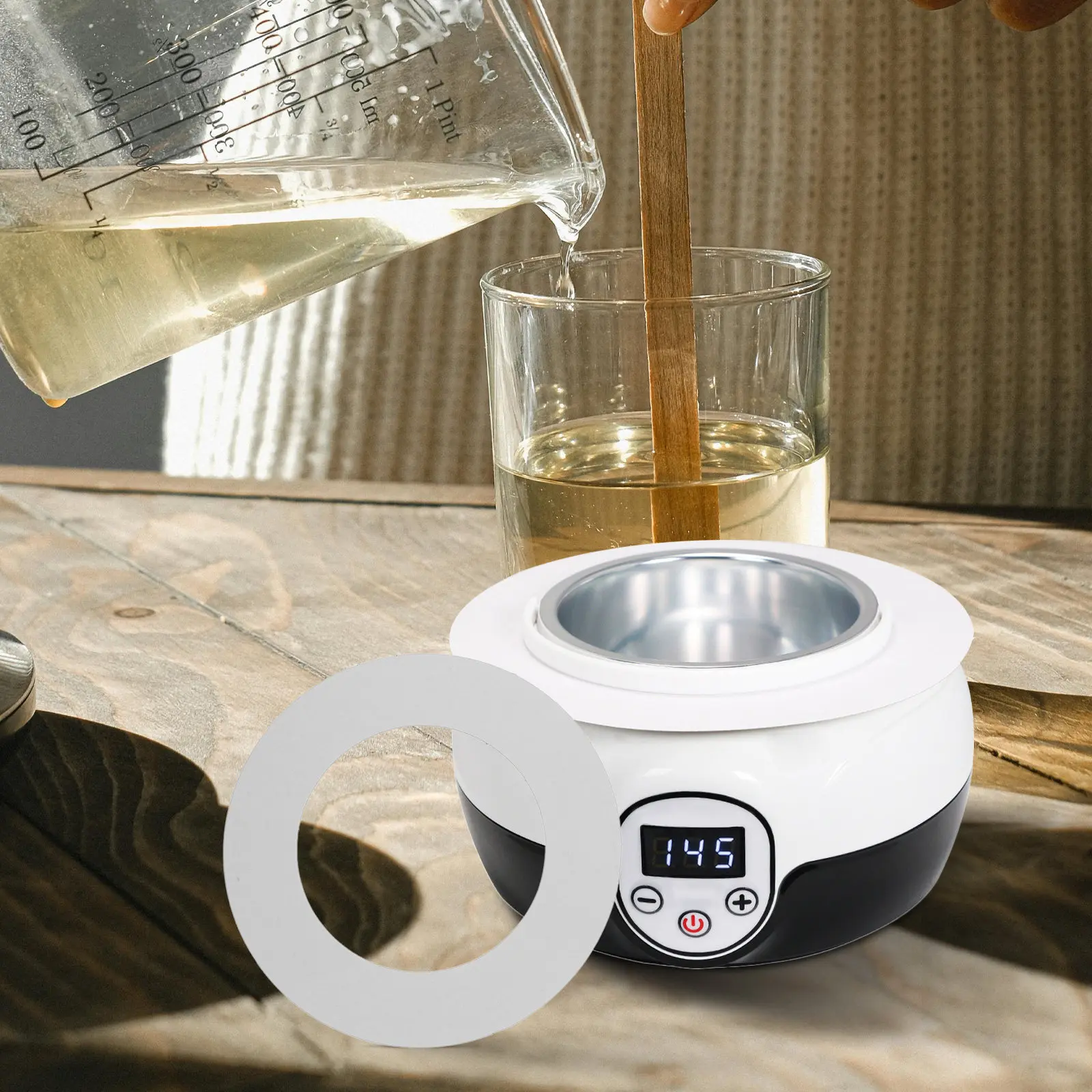 12 Sheets Disposable Wax Warmer Collars Paper Rings Universal Fit Protective Wax Heater Mats Waxing Machine Accessories Clean