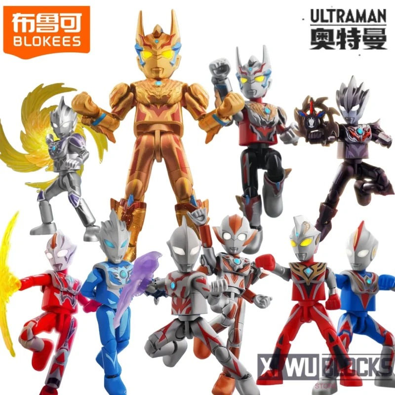 بلوكات جديدة الترامان تجميع اللبنات نموذج ستار تألق الطبعة الفصل 16 الريغا لعبة متنقلة حلية جمع هدية