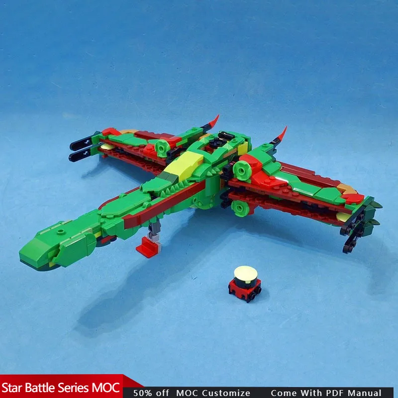 

447 PCS Star Scuffle Xwing Starfighter built using set 31161 Medieval Dragon MOC Customize Modular DIY Boys Holiday Toy Gifts