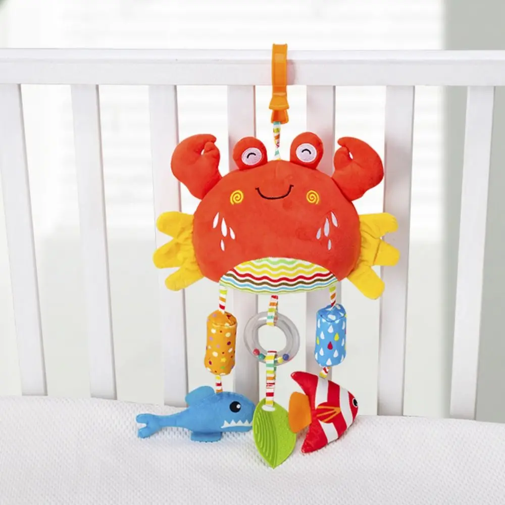 Design carino Giocattoli a sonaglio per bambini Giocattoli a campana Afferrare la capacità di addestramento Passeggino Giocattoli appesi Materiale per animali di peluche Ciondolo per culla infantile