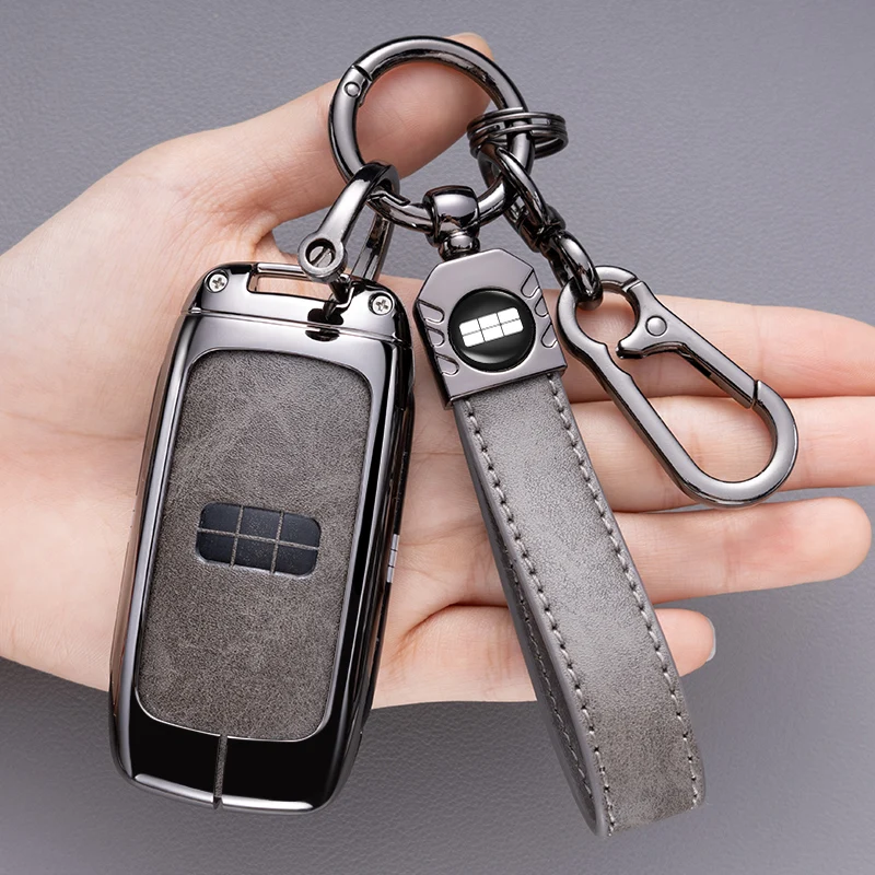 Автомобильный кожаный чехол для ключей из цинкового сплава для Geely Galaxy EX5 E5 L6 L7 EMI NO.1 Proton e.MAS 7 5 E8 Starry 8 Стайлинг автомобиля