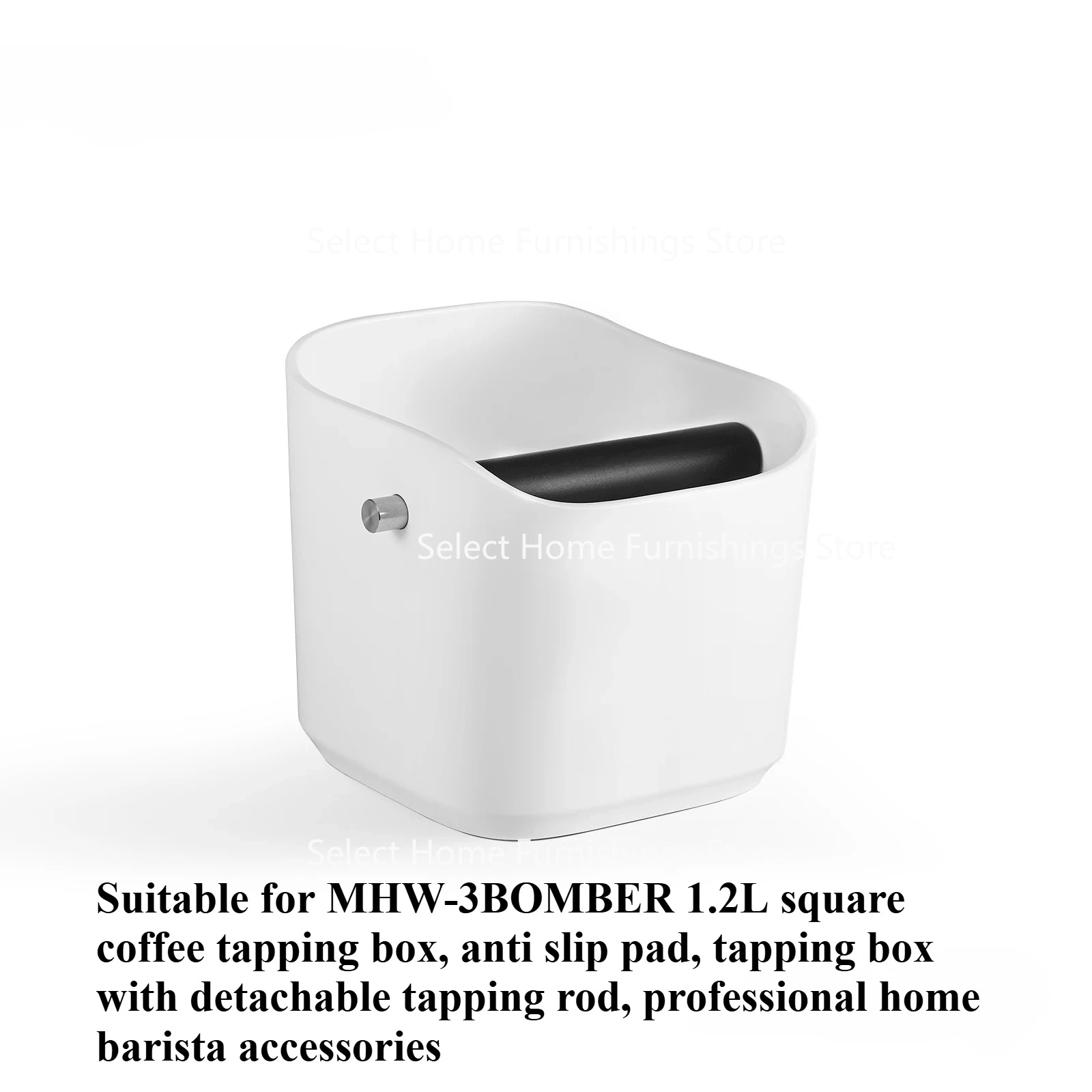 

Suitable for 1.2L Square Coffee Tapping Box Anti Slip Pad, Detachable Tapping Rod, Professional Home Barista Accessories