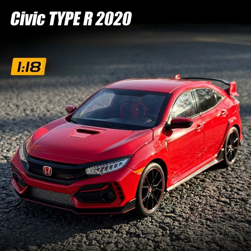 

1:18 Civic Type R Sports Car Alloy Metal Diecast Car Model Toy Vehicle Collectibles Gifts