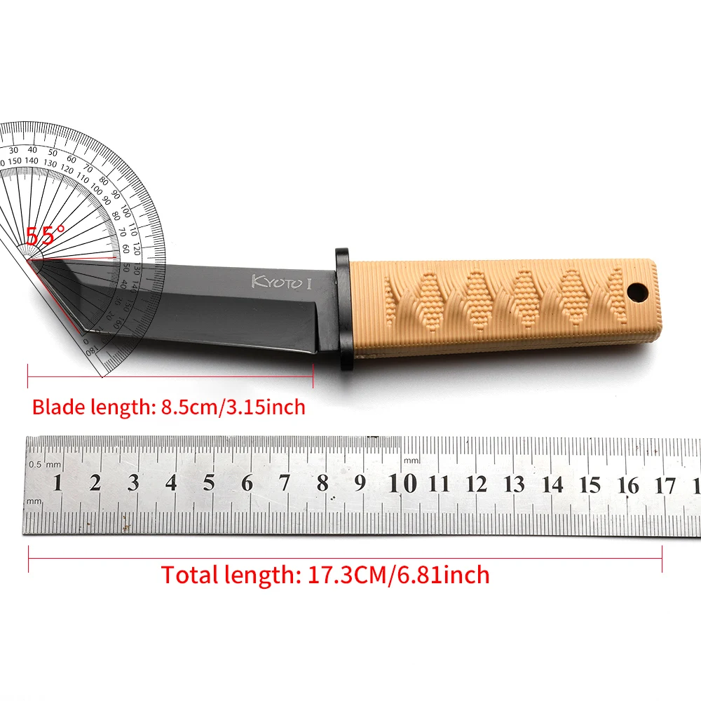 شفرات ثابتة عالية الجودة، أدوات خارجية متعددة الوظائف، سكاكين خارجية، مفضلة للتخييم والمشي لمسافات طويلة، متينة ومحمولة #6