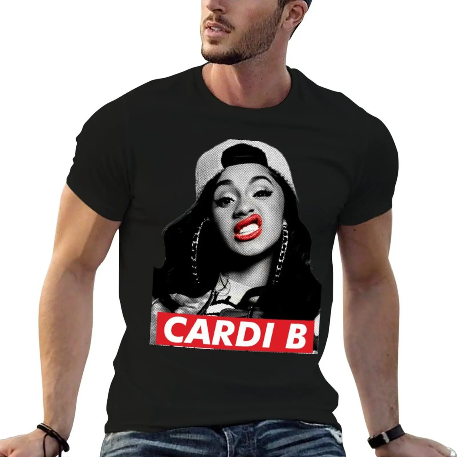 man shirts fit B men shirt cotton slim t Rapper t T-Shirt for 100% Cardi