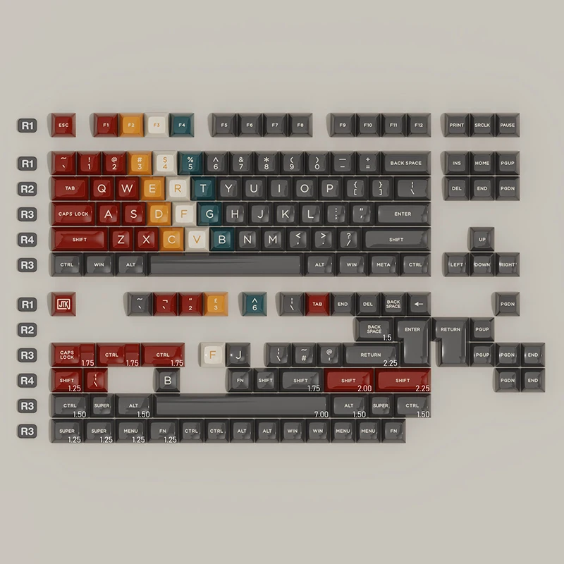 

Customized mechanical keyboard JTK HSA ECCENTRIC geek two-color abs glossy keycaps
