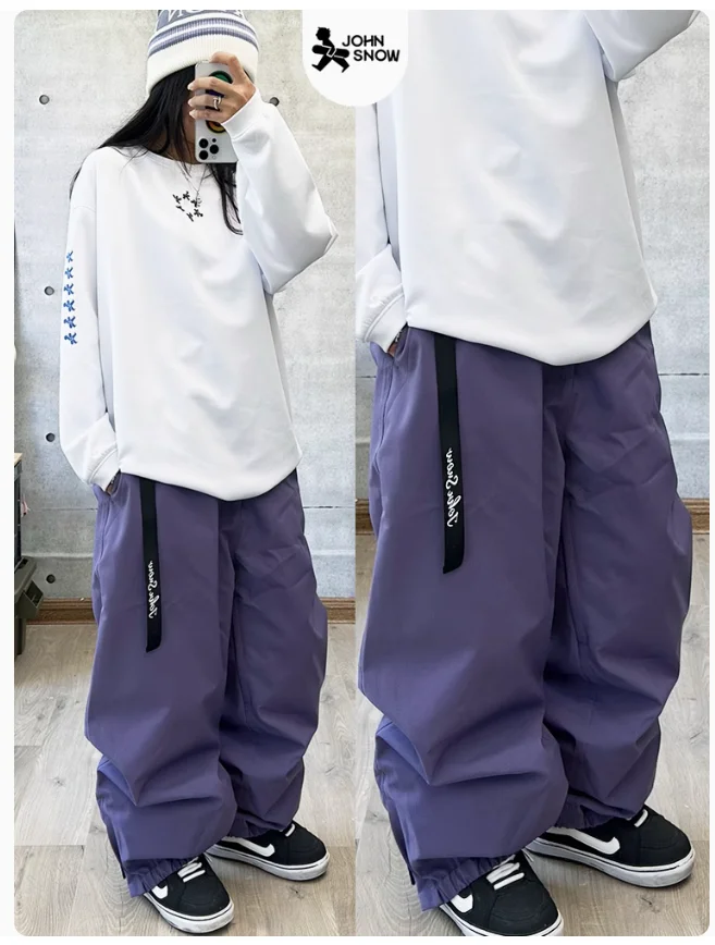 John Snow Winter Herren- und Damen-wasserdichte Skihose, warme, atmungsaktive Schnee-Frauenhose, Outdoor-Snowboardbekleidung, männliche Hose – Detail 28