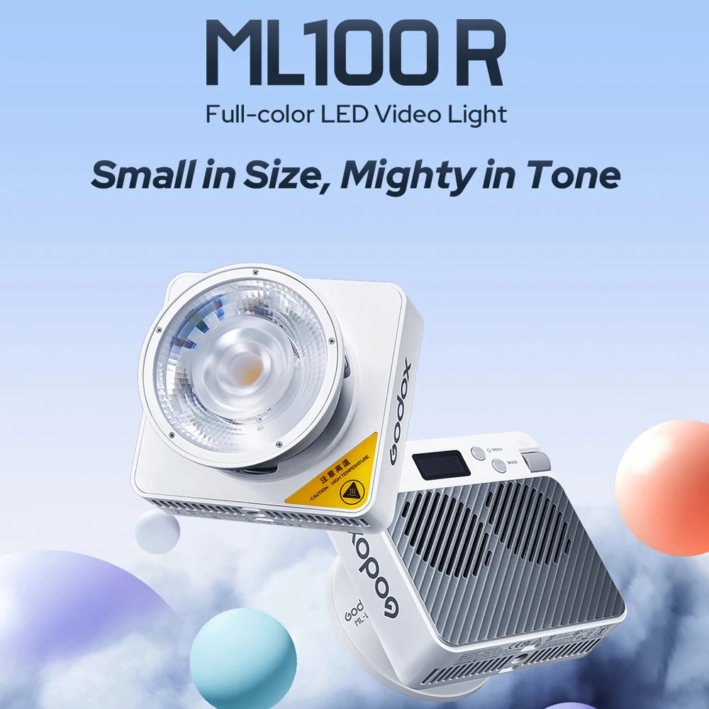 

Godox ML100R Полноцветный светодиодный светильник для видео 1800K-10000K Портативный карманный заполняющий светильник RGB для фотосъемки на открытом воздухе с камерой в реальном времени