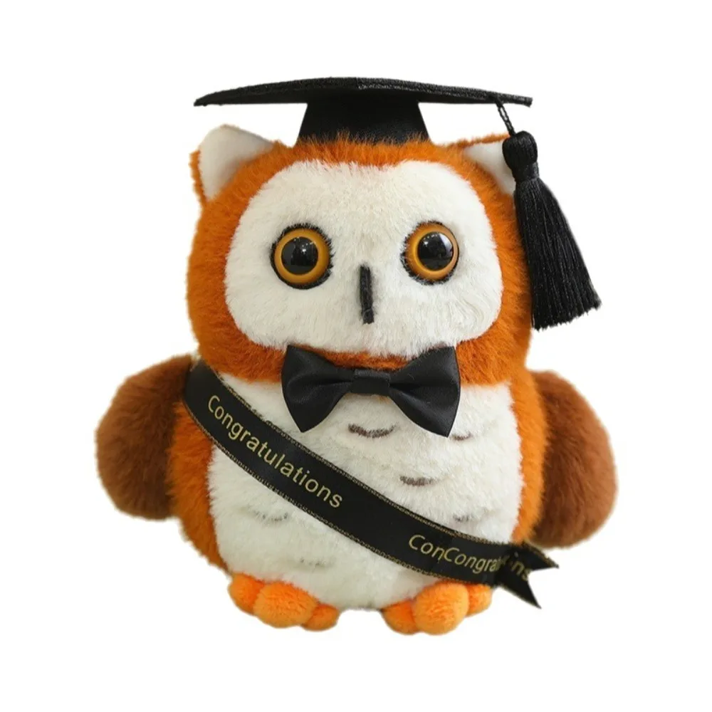 

Плюшевая игрушка Сова Доктор Оул, 16 см, нежная, мягкая, уютная, в докторской мантии, с большими глазами