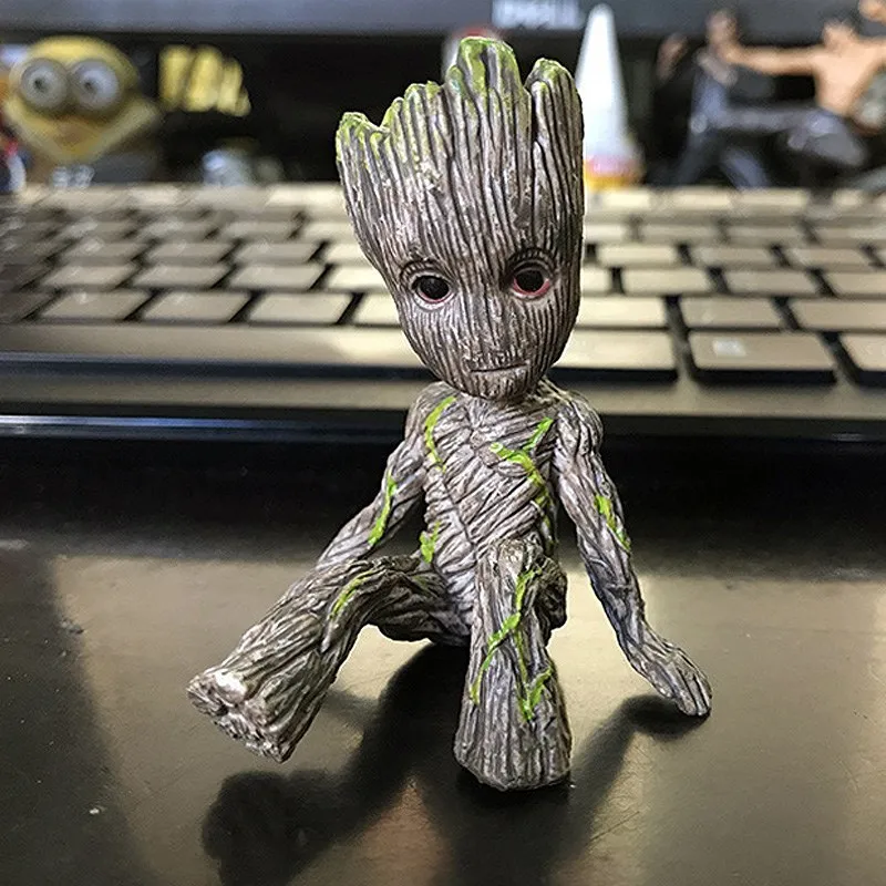 

Groot Baby Toy Model Miniature Potted Brazilian Wood Display Piece Galaxy Guardians Collectible Figurine Children'S Plaything