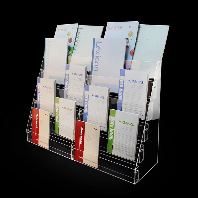 Acrylic Brochure Holder for Desktop Pamphlet Rack Card Holders Flyer Display Stand Newspaper Organizer Book File Finishing Shelf