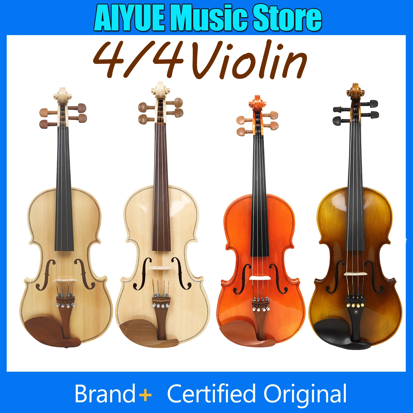

Astonvilla Violin 4/4 Violin Solid Wood Fiddle For Beginners/Musicians With Case Bow Strings Shoulder Rest Violin Accessories