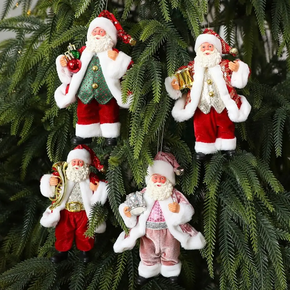 

Funny 3D Xmas Tree Ornament Cute Standing Posture Santa Claus Figurine Creative Cartoon Christmas Home Decorations Festive Decor