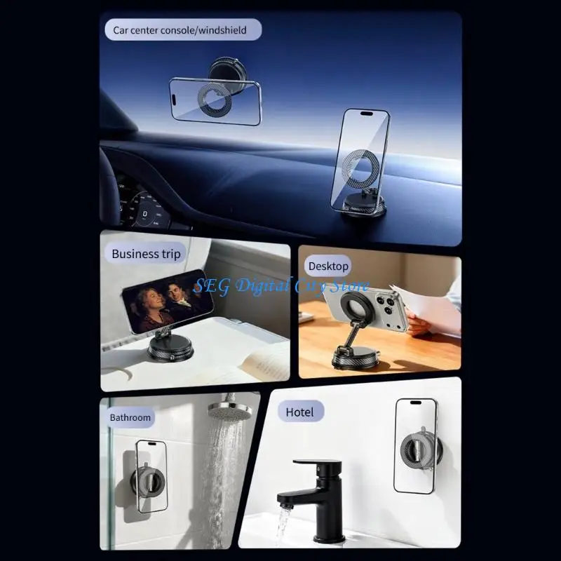 U75B 360 Degree Rotating Phone Holder Rack for Live Streaming and Video Watching on Car