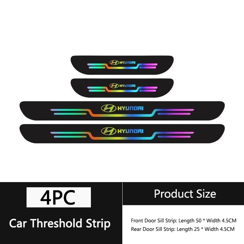 

Car Door Threshold Waterproof Decals For Hyundai Tucson IX35 I30 Elantra Azera Veracru Sill Anti Scratch Protector Film Stickers